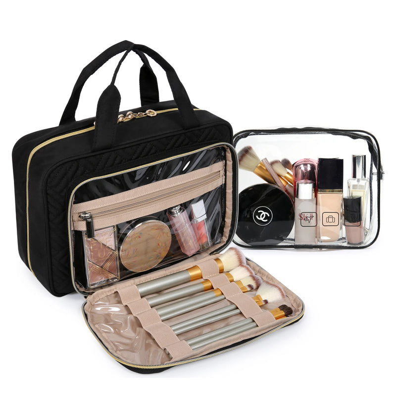 Bolsa de cosméticos feminina BAGSMART para bolsa de maquiagem organizadora bolsa de viagem grande bolsa de higiene à prova d'água bolsa de maquiagem feminina