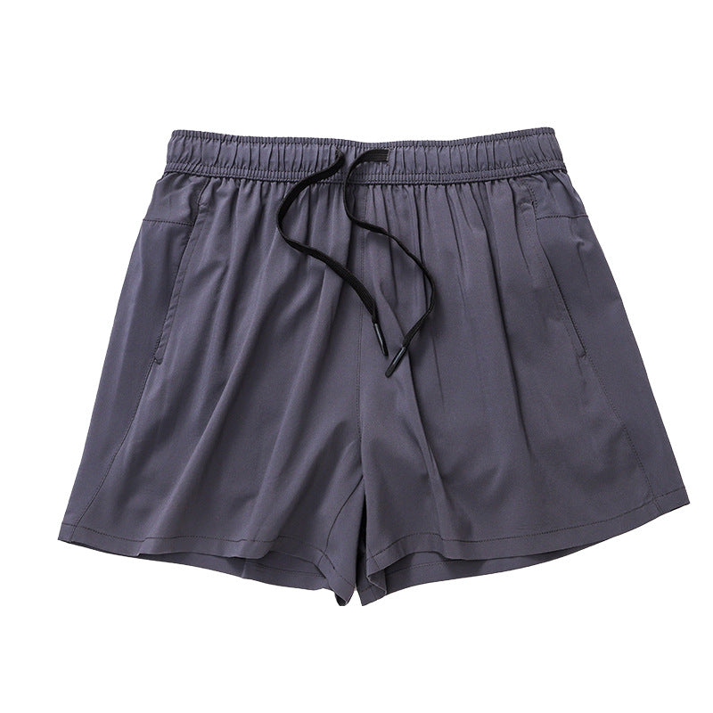 Shorts masculinos para corrida e exercícios, plus size, calças casuais respiráveis com forro triangular, shorts de treinamento fitness de secagem rápida