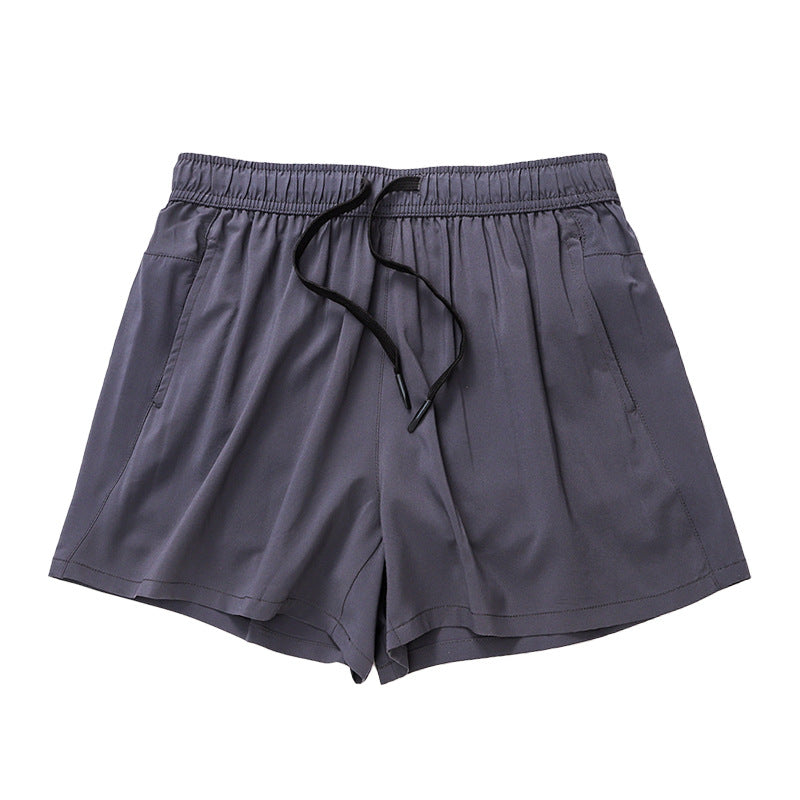 Shorts masculinos para corrida e exercícios, plus size, calças casuais respiráveis com forro triangular, shorts de treinamento fitness de secagem rápida