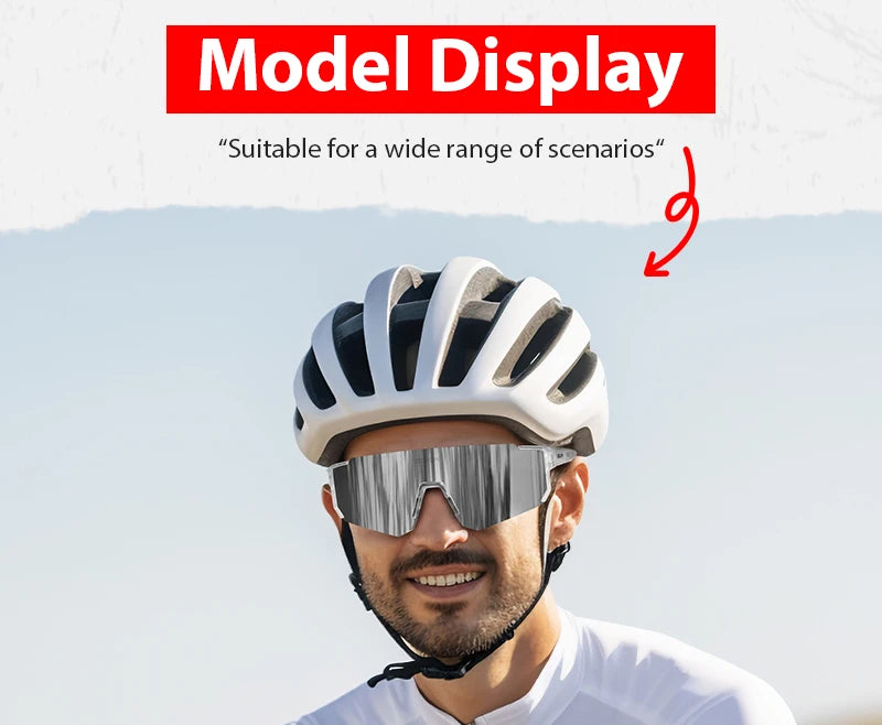 SCVCN-Bicicleta Ciclismo Óculos de Sol para Homens e Mulheres, MTB Bike Óculos, Esportes ao ar livre, Alpinismo, Pesca, UV400 Óculos, Novo