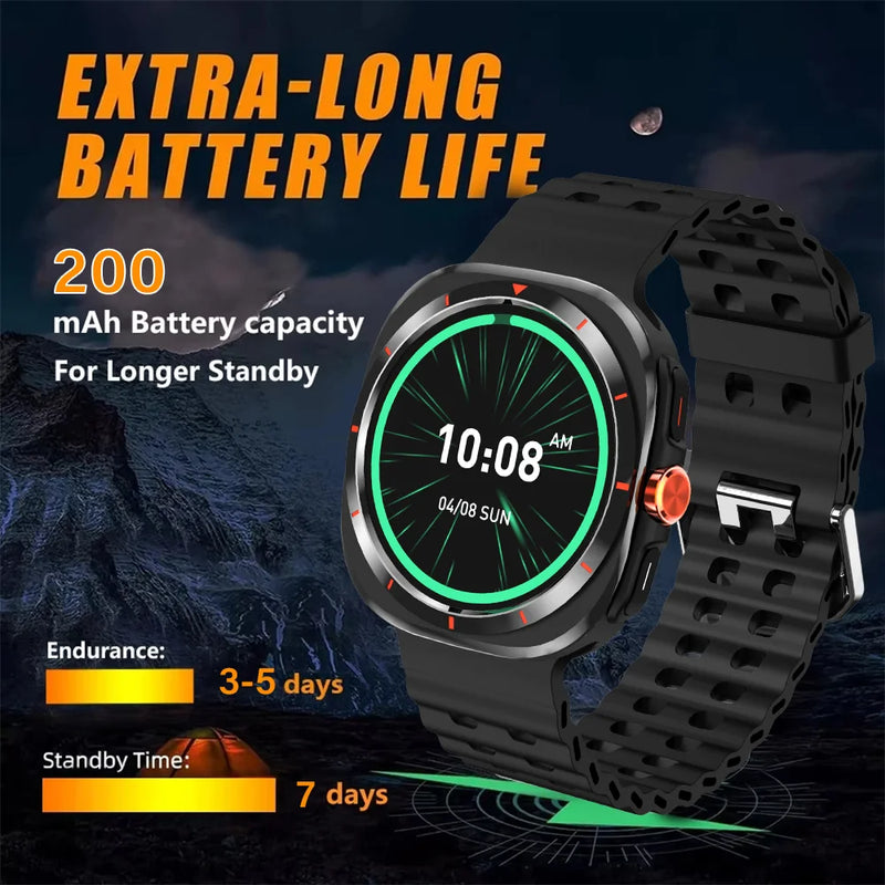 LAXASFIT 2024 New Men's Bluetooth Voice Call AI Voice Outdoor Sports Heart Rate Monitor Women Smartwatch Gift