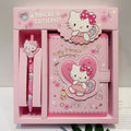 Sanrio Hello Kitty Notebook Gel Pen, Cinnamoroll, Kuromi Notepad, Conjunto de Papelaria Portátil, Material Escolar Escritório, Presentes