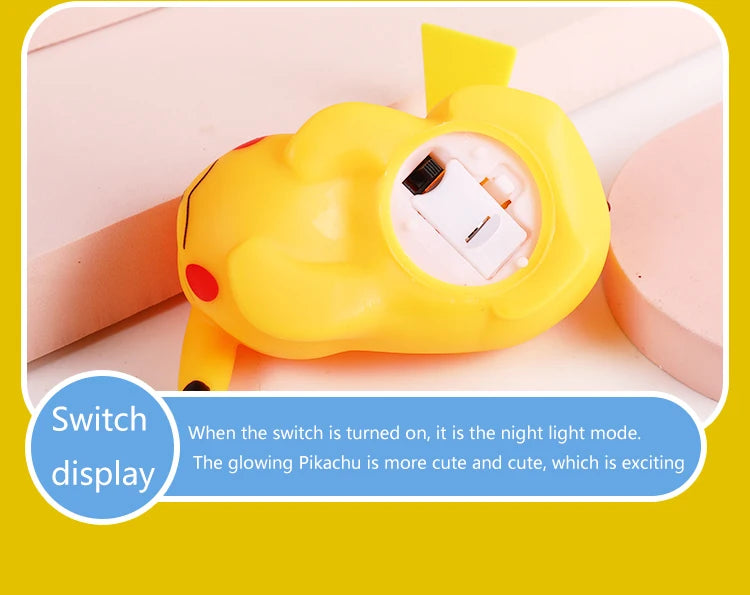 Pokemon Pikachu LED Night Light para crianças, anime bonito, luz suave, quarto, luz de cabeceira, decoração do quarto, Natal, brinquedo presente