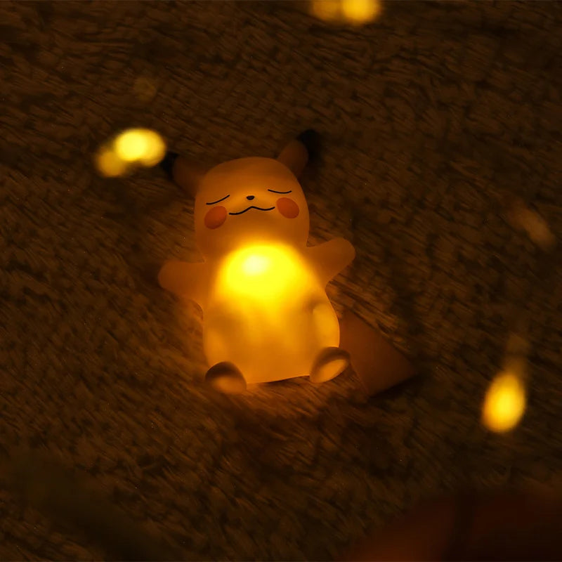 Pokemon Pikachu LED Night Light para crianças, anime bonito, luz suave, quarto, luz de cabeceira, decoração do quarto, Natal, brinquedo presente