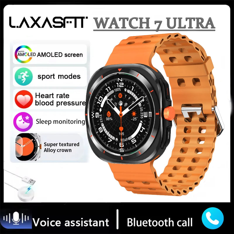 LAXASFIT 2024 Novo Bluetooth Chamada de Voz AI Voz Esportes ao Ar Livre Monitor de Freqüência Cardíaca Mulheres Smartwatch Presente