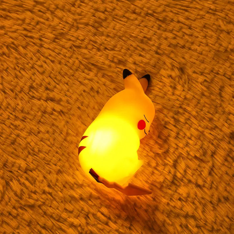 Pokemon Pikachu LED Night Light para crianças, anime bonito, luz suave, quarto, luz de cabeceira, decoração do quarto, Natal, brinquedo presente