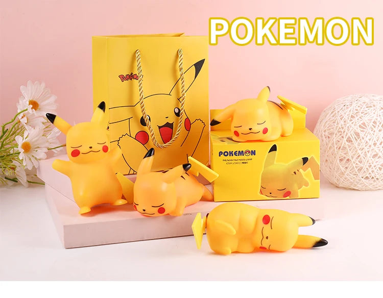 Pokemon Pikachu LED Night Light para crianças, anime bonito, luz suave, quarto, luz de cabeceira, decoração do quarto, Natal, brinquedo presente