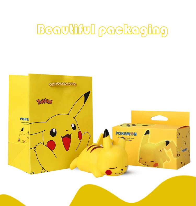 Pokemon Pikachu LED Night Light para crianças, anime bonito, luz suave, quarto, luz de cabeceira, decoração do quarto, Natal, brinquedo presente