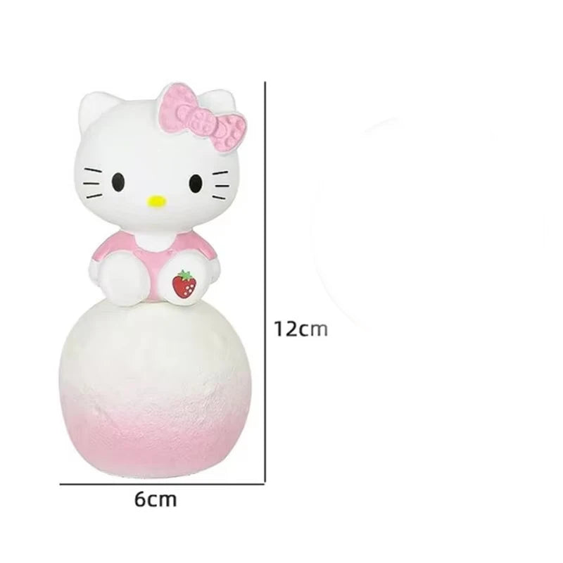 Sanrio kuromi cinnamoroll olá kitty dos desenhos animados brilhante luz da noite lâmpada do quarto kawaii bonito decorações de mesa acessórios aniversário