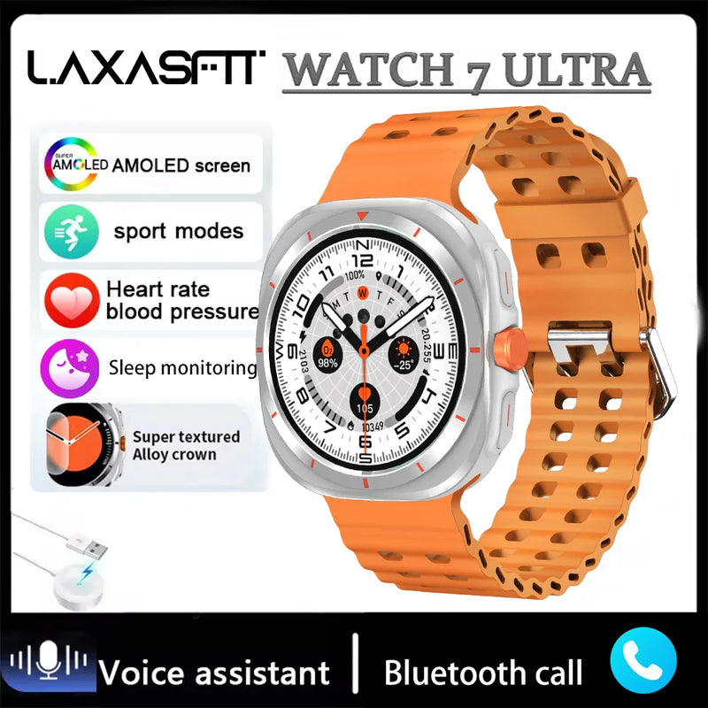 LAXASFIT 2024 Novo Bluetooth Chamada de Voz AI Voz Esportes ao Ar Livre Monitor de Freqüência Cardíaca Mulheres Smartwatch Presente