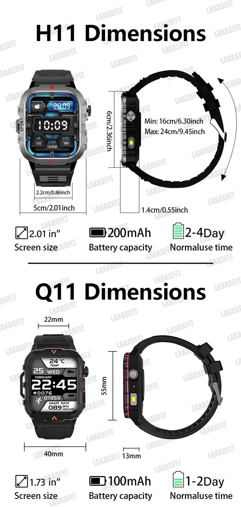 Relógio inteligente militar masculino ao ar livre Bluetooth Talk Sports Monitor de frequência cardíaca Relógio inteligente Android IOS - LAXASFIT